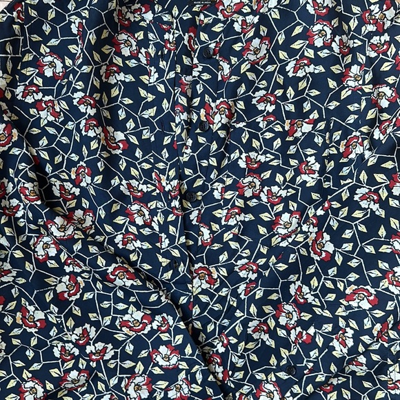 Isabel Marant Womens Silk Floral Print Button Down Blouse Blue Size EUR 34 - Picture 4 of 5